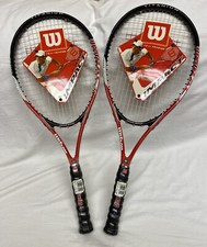 2 New Wilson Impact Titanium Tennis Rackets Red Volcanic 4 3/8 See Description