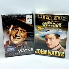Lot of 2 John Wayne DVD'S The Great American Western Tribute Collection New 
