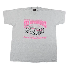 Vintage Mt Rushmore T Shirt XL 90s Pink Puff Print Funny South Dakota Rock Band