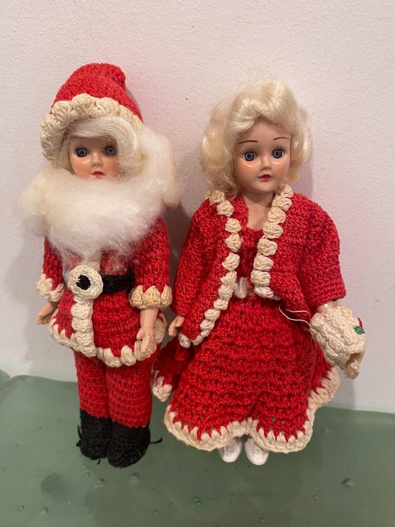 crochet santa dress Dress Me Vtg 2 Doll Set 8