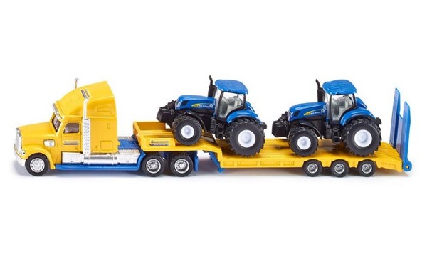 Siku 1/87 Lkw Mit Traktoren New Holland Modellbau Statisches Modell Diecast-image