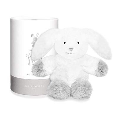 KATIE LOXTON Bundle of Joy Childrens Grey and White Boxed Plush Stuffed Animal