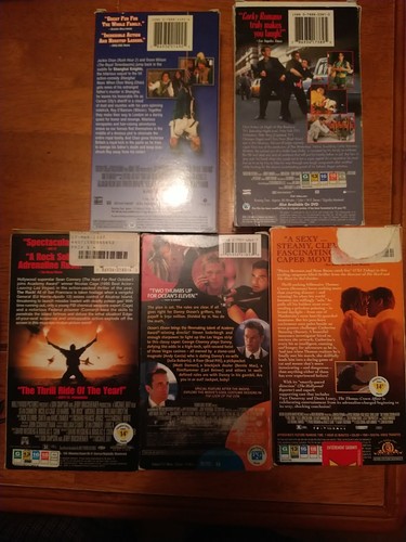 VHS VCR Video Cassette Tape Bundle #7: 5 Caper Crime Thriller Larks Fun Times - Picture 2 of 2