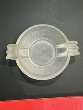 Vintage 80’s Art Deco Style Lady With Mask Frosted Ashtray 