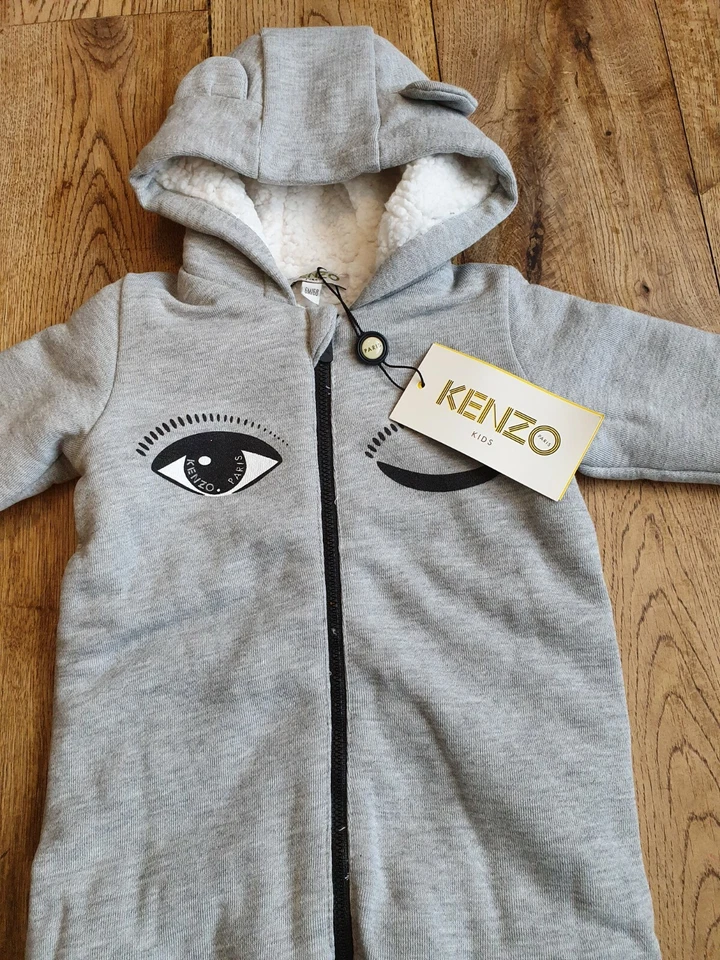 New genuine Kenzo baby grey snowsuit size 6 months - Image 2 of 4