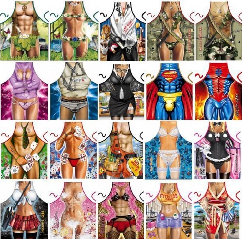 50-iger Jahre Köchin Itati lustige Grillschürze, Küchenschürze, Kochschürze sexy - Bild 4 von 6