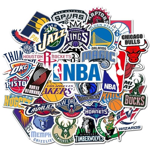 32 calcomanías de vinilo aleatorias para computadora portátil monopatín bomba equipaje baloncesto NBA - Imagen 7 de 7