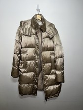La Redoute Gold Long Hooded Puffer Jacket