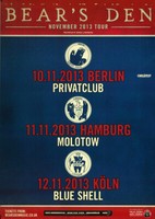 Bear`S Den - Live On Tour, Tour 2013 | Konzertplakat | Poster