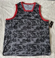 AND1 Sleeveless Men Size 3XL Shirt Grey Red