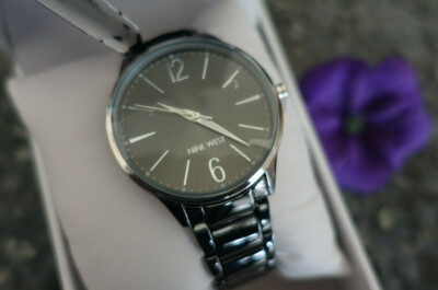 Nine West gunmetal watch NW/0214ASST new with tags 