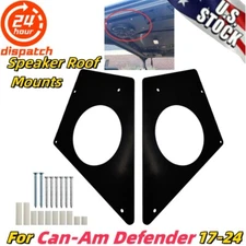 Steel Speaker Roof Mounts-Fits most 6.5-In SPEAKERS For 17-24 Can Am Defender US