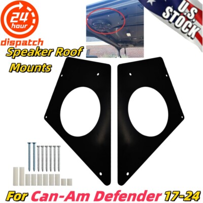 Steel Speaker Roof Mounts-Fits most 6.5-In SPEAKERS For 17-24 Can Am Defender US