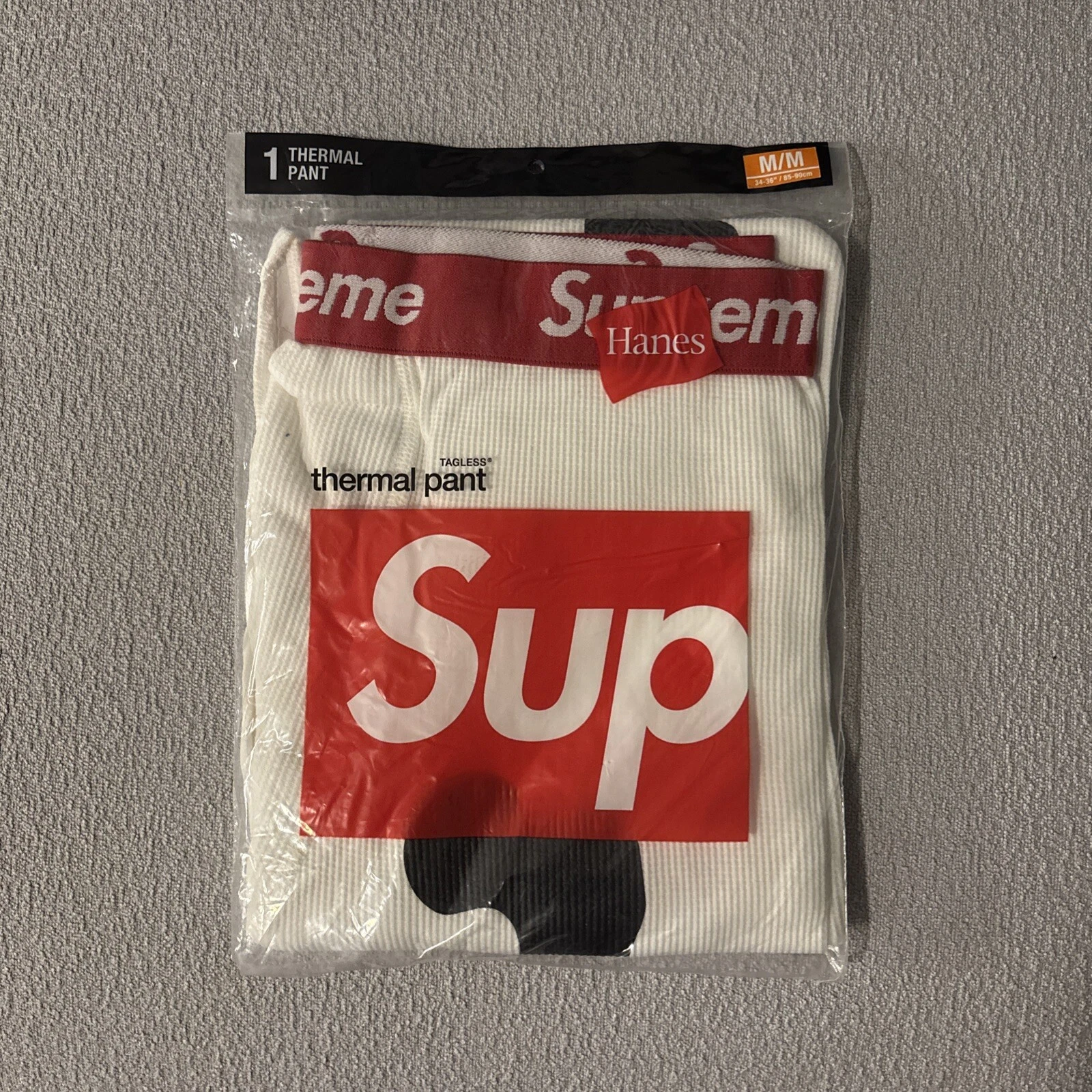 ? Pantalon Thermique Supreme x Hanes Bones Taille Medium Naturel (M) Neuf dans son sac