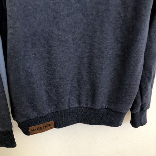 Naketano Damen S Hoodie Sweatshirt Strick Navy High Neck Taschen Pullover - Bild 14 von 19