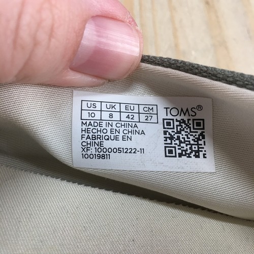 Toms Shoes Womens 10 Alpargata Sneakers Gray Slip On Casual Low Top 10019811 - Picture 16 of 18