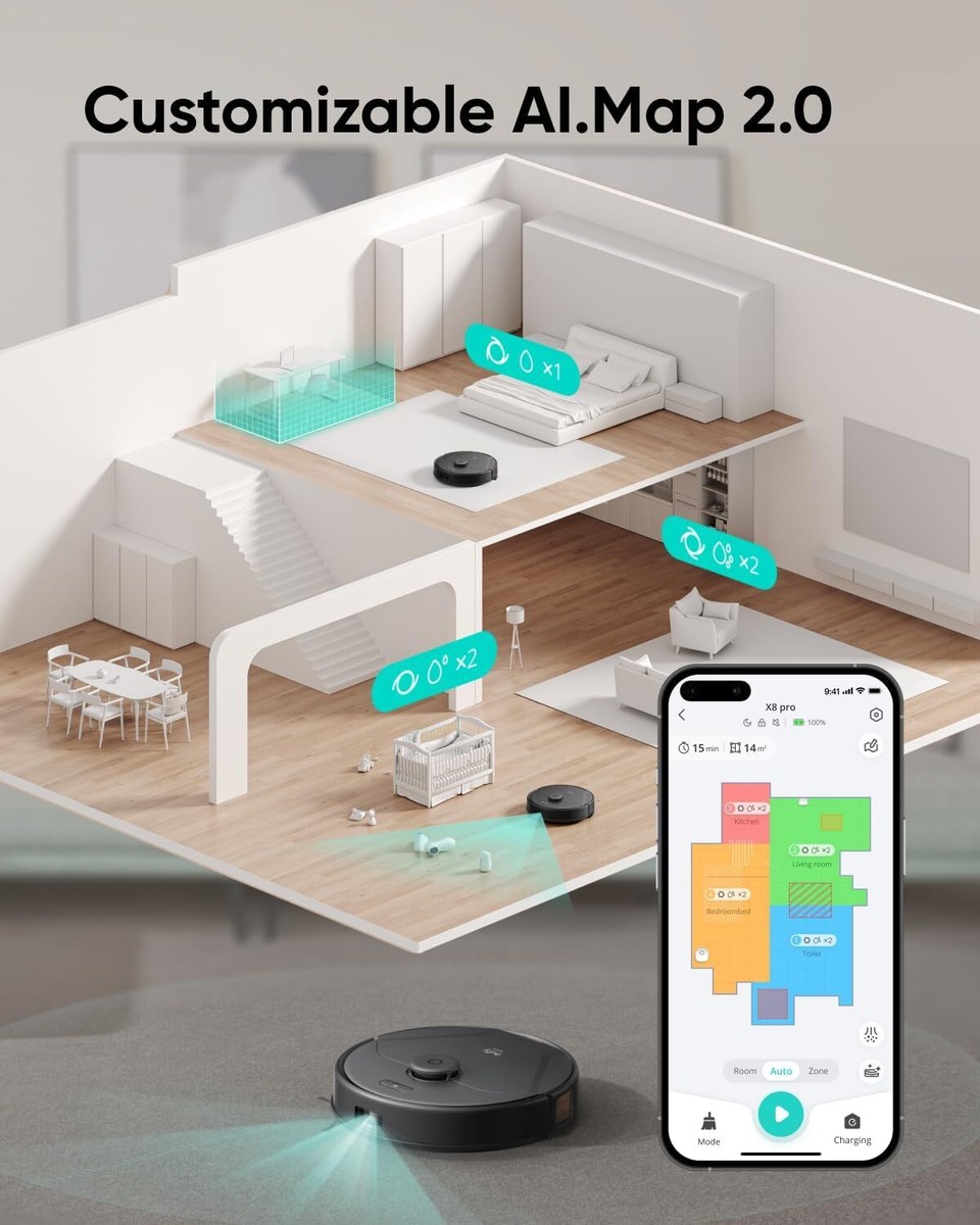 eufy X8 Pro Robot Vacuum Self-Empty Station 2-Turbine 2X