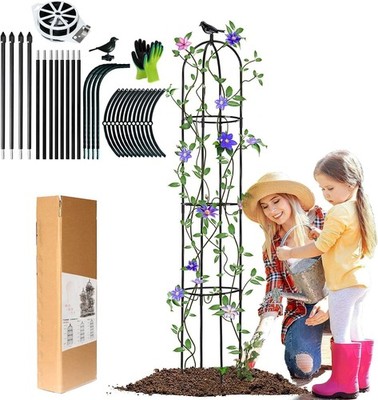 Turm Obelisk Garten Rankgitter,Rankhilfe Pflanzen,RobusteTomatenkäfig,2022 