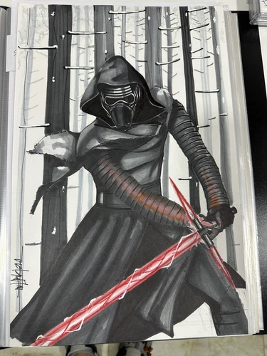Kylo Ren Star Wars Original Comic Art by Jie Victoria AKA Sleepy Mushroom