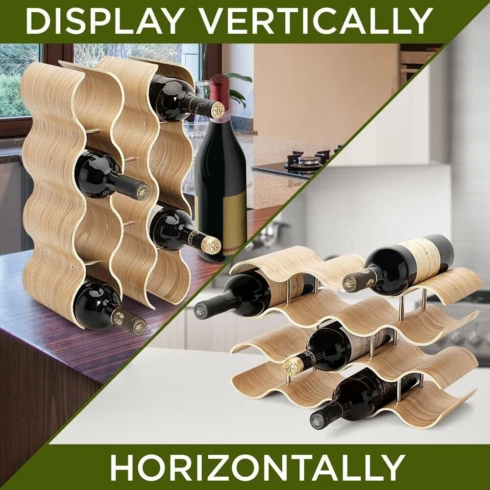 SereneLife 4-Tier Wine Storage Rack w/ 14 Bottle Slots, 4-Tier Modular Wine Disp - Image 4 of 4