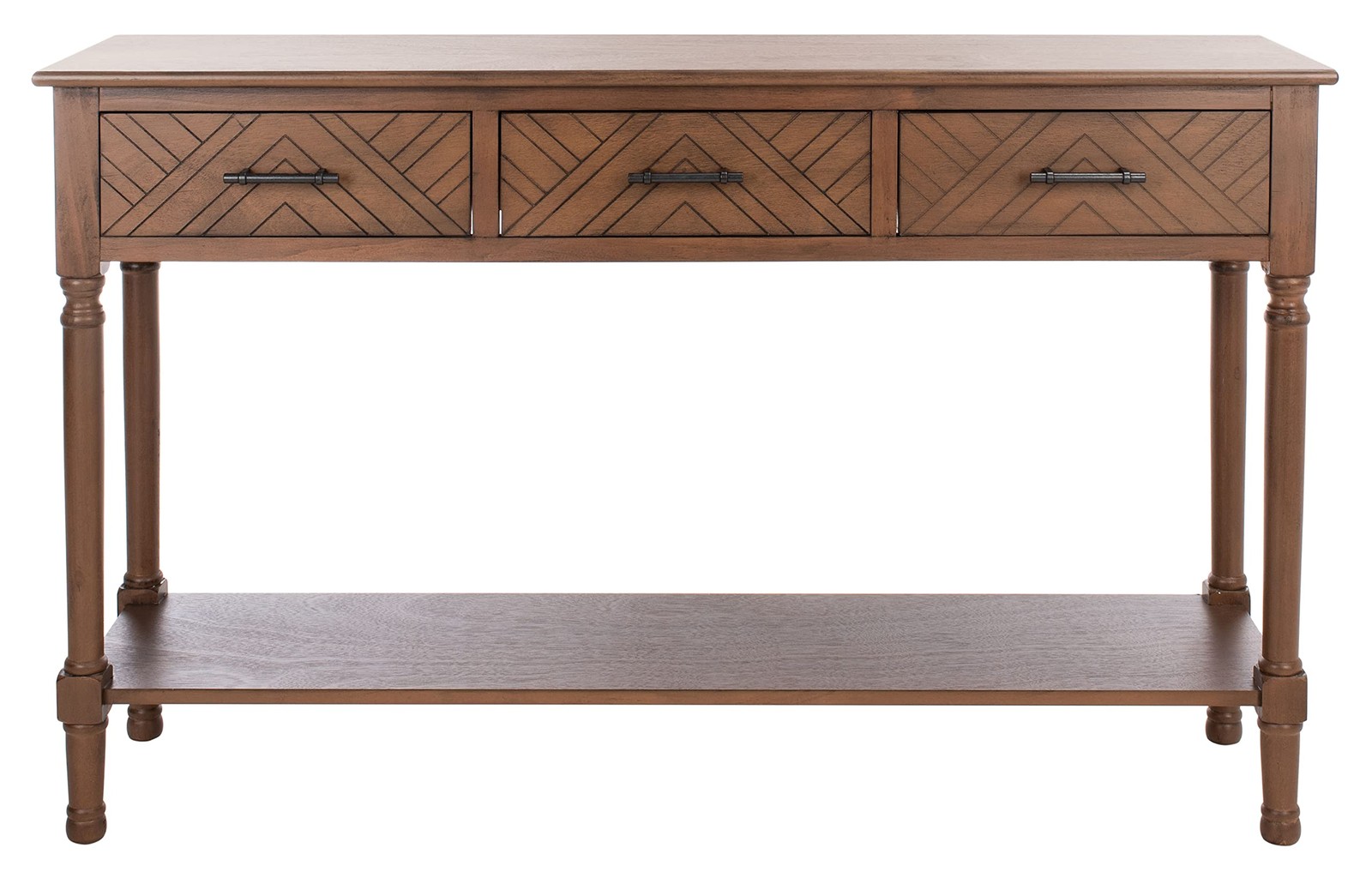 Peyton Brown 3-Drawer Console Table with Lower Shelf CNS5705C