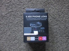 0.45X Phone Lens Universal Clip-On Accessory for Mobile Phones