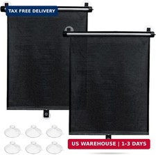Sfee Car Window Shade for Side Windows, 2 Pack Sun Shade Retractable for Car Blo