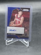 2024 Panini Prizm Reed Sheppard Rookie Blue Shimmer Prizm Auto /25 Fotl Rockets