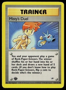 Misty's Duel 123/132 Gym Heroes 1st Edition Pokemon Card