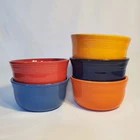Set of 5 FIESTA WARE Gusto Bowls Lapis, Scarlet, Tangerine, Cobalt, Butterscotch