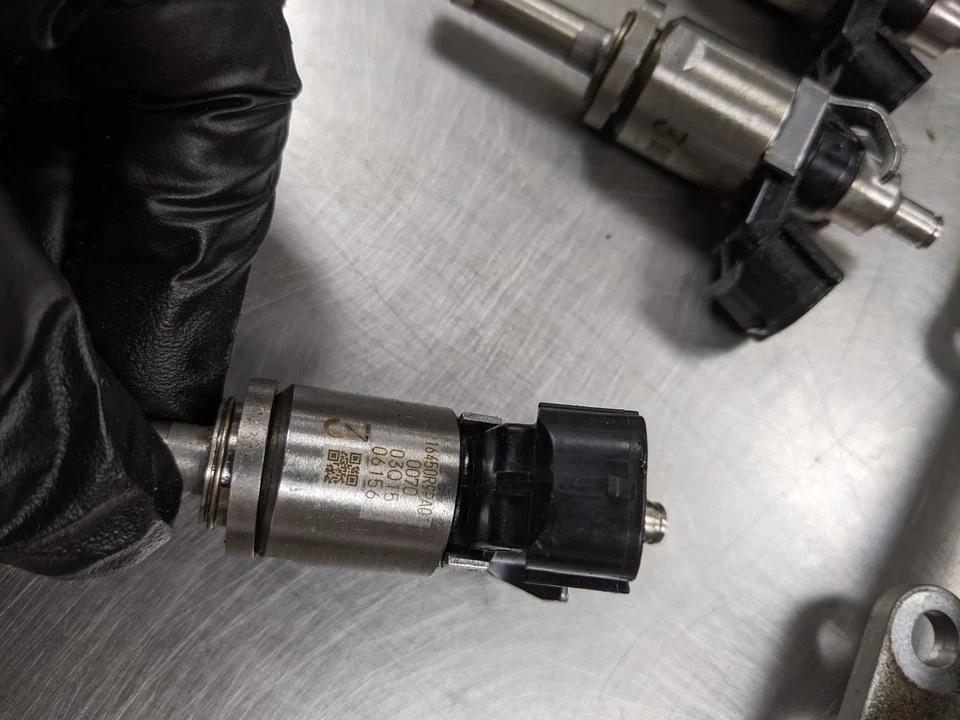 Juego de inyectores de combustible con riel para 14-20 Acura MDX SH-AWD 3.5 16450R9PA01 Foto 4 de 4