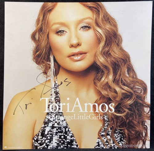 TORI AMOS Autographed Signed Strange Little Girls 2001 Promo LP Flat Poster