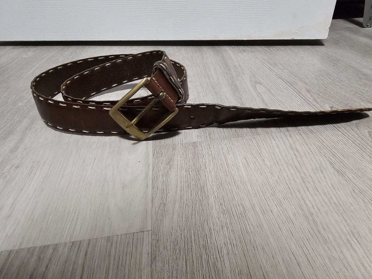 Peruzzi Made In Italy Genuine Leather Belt Brown | eBay display picture 2
