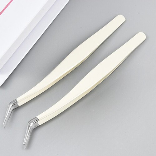 Eyelash Tweezers Eye Lash Clip Remover Tool False Extension Curved With Box rf