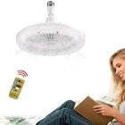 VENTILATORE PLAFONIERA LED DA SOFFITTO E27 REGOLABILE TELECOMANDO 30W - Immagine 4 di 4