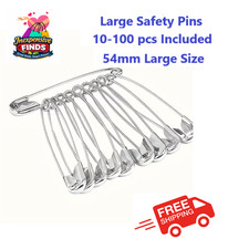 1?100x Large Safety Pins 54mm Metal Sewing Craft Knitting Free Post