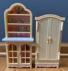 Vintage Barbie My Folding Pretty House Furniture Media Cabinet Dining Room 1996