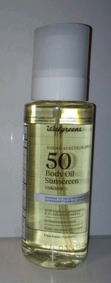 Walgreens SPF 50 Body Oil Sunscreen w/ argan, grapeseed, and meadowfoam seed oil