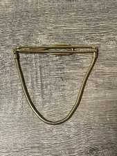 Vintage Swank Collar Tie Clip Bar Gold Tone With Chain