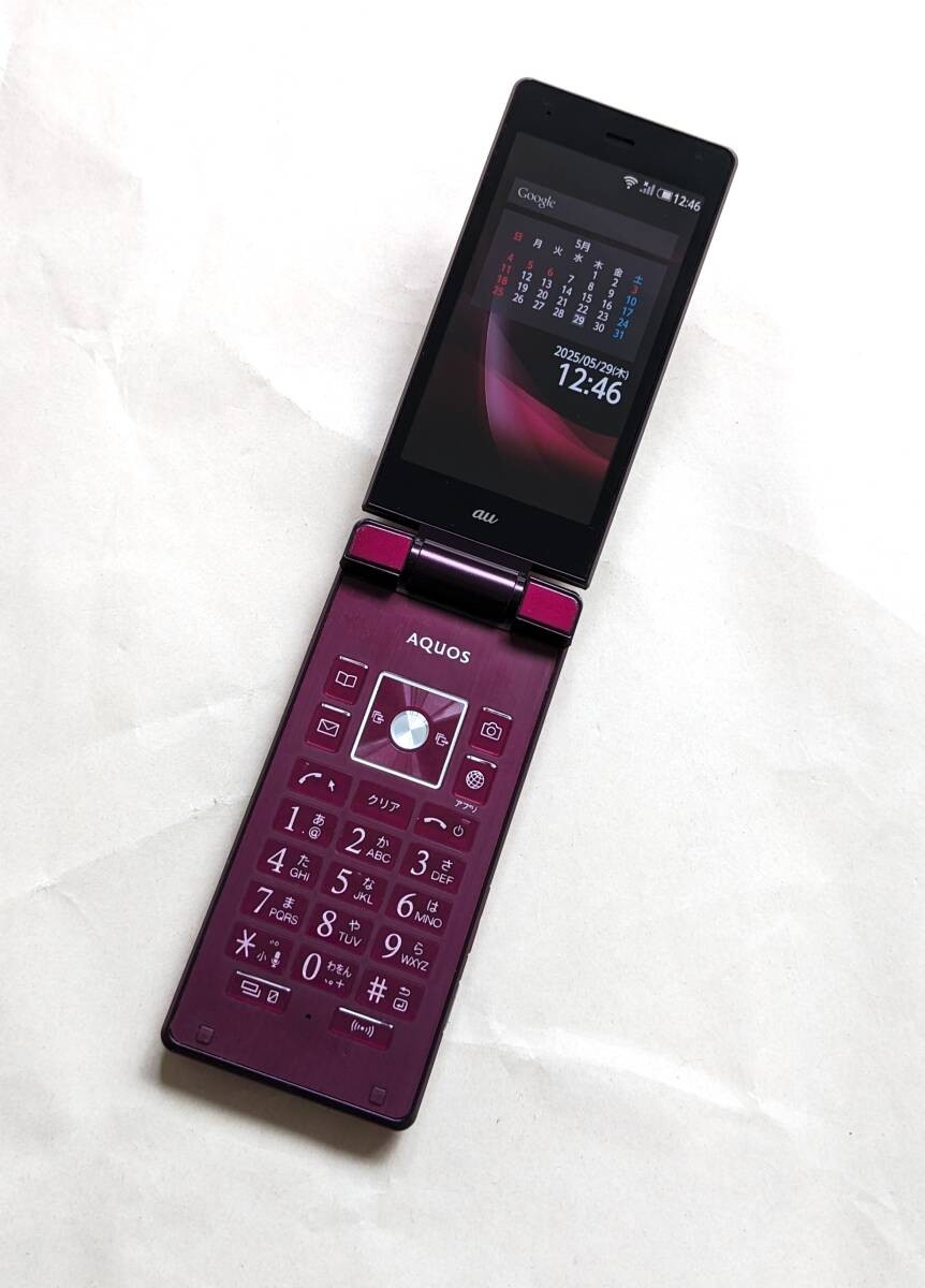 AQUOS　Ｋ　　ＳＨＦ３２ AU KDDI SHARP SHF32 AQUOS K ANDROID FLIP PHONE CELL UNLOCKED
