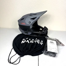 Outdoor Master Full Face Mountain Bike Helmet Size Large Slate Grey