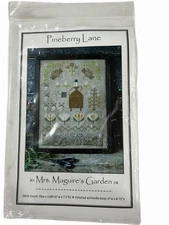PINEBERRY LANE Mrs Maguire’s Garden Cross Stitch Chart Pattern Only New