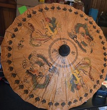 Vintage Large Chinese Bamboo Umbrella