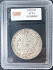 1903 MORGAN Silver Dollar $1  SLABBED, GRADED AND SLIGHTLY TONED! 90% SILVER!