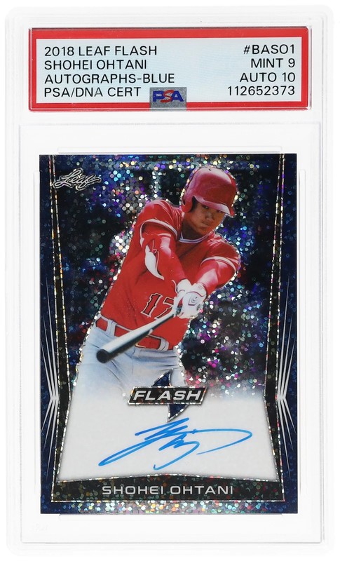 Shohei Ohtani 2018 Leaf Flash Rookie Autograph Blue /50 PSA 9 Auto 10 💎🐐📈