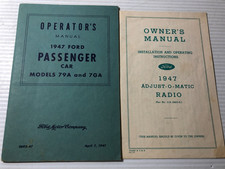 B 1947 Ford Operators Manual Radio Adjust-o-matic Owners Manual