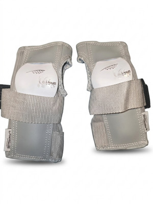 Powerslide Kids Pro Girls Wrist Guards Inline Skate Silver Floral 55-105lbs M7