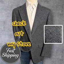 JOS A BANK Vintage Men's 42R Wool Blazer Sport Coat Two-Button Jacket TWEED WOOL