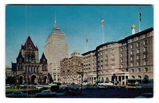 Vintage Sheraton-Plaza Hotel Boston Copley Square Linen Postcard