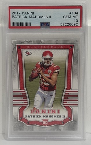 2017 Panini - Rookies Patrick Mahomes ROOKIE CARD RC PSA 10 GEM MT B-14